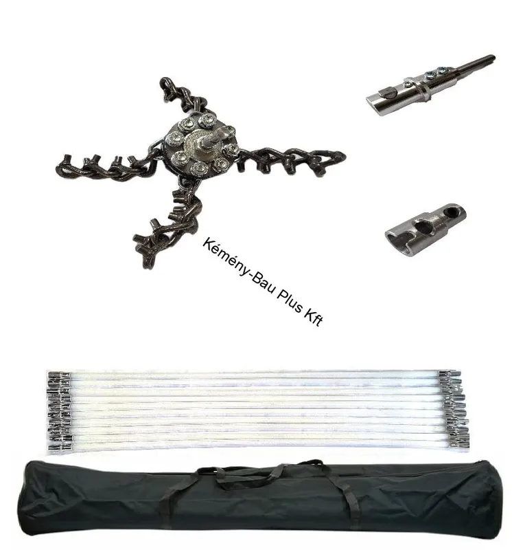 SC1600 Gépi Tüskés láncfej készlet kémények mechanikai tisztításához (150-250mm 6fm,8fm,10fm )